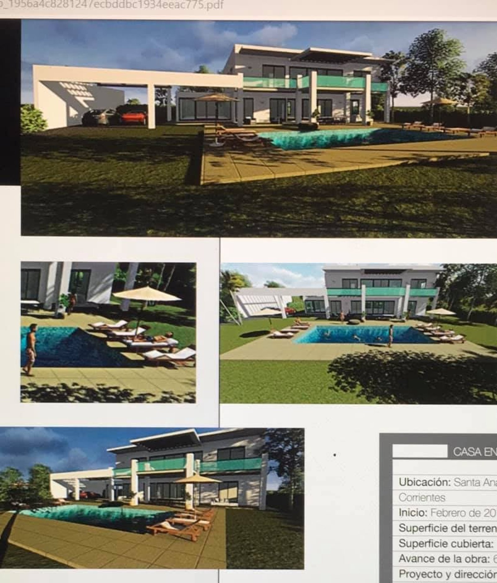 casa moderna con piscina y patio — proyecto Casa en Country Corrientes, por Arquitecto Gustavo Maidana, en El Mensú