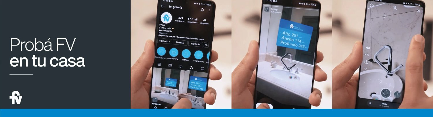 La forma de elegir tu próxima grifería, nuevos filtros de realidad aumentada FV 