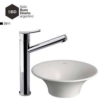 Juego monocomando para bachas tipo vessel Libby Monocomando 0181.02/39