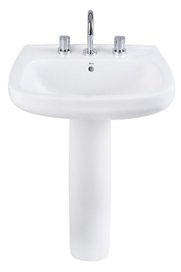 Lavatorio de porcelana mural, 3 orificios MONACO