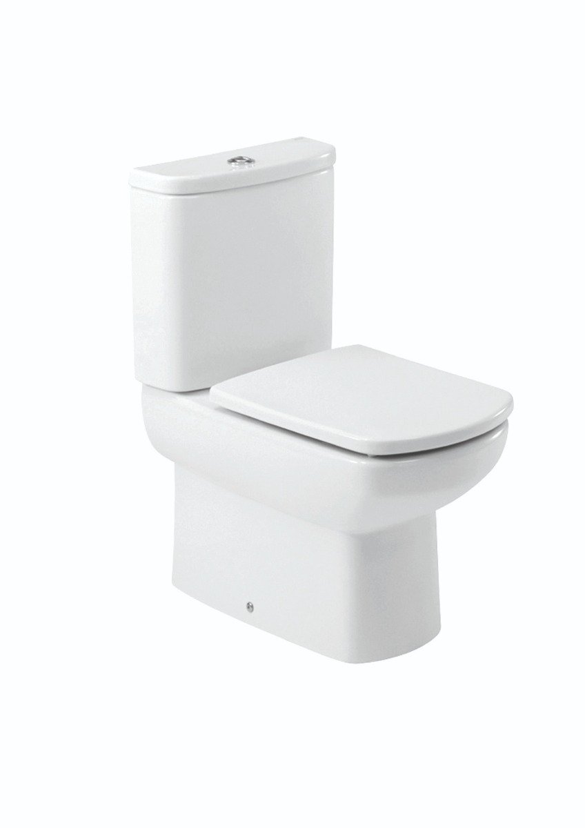 Inodoro largo de pie con salida dual DAMA SENSO