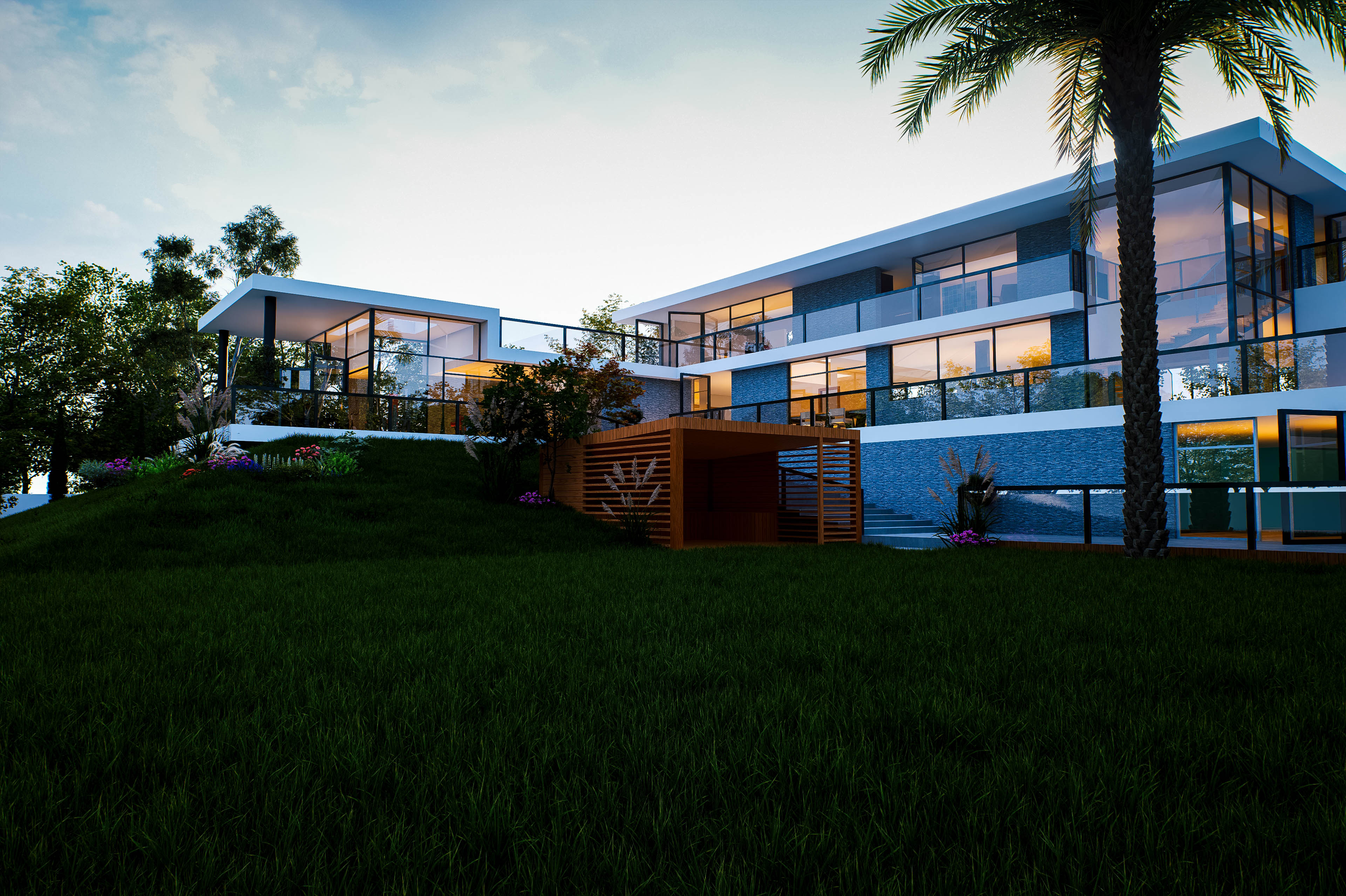Modern Villa Architectural Renders Kenya - 3D Exterior Visualization