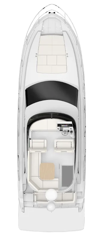Układ flybridge modelu Regal 38 FLY.
