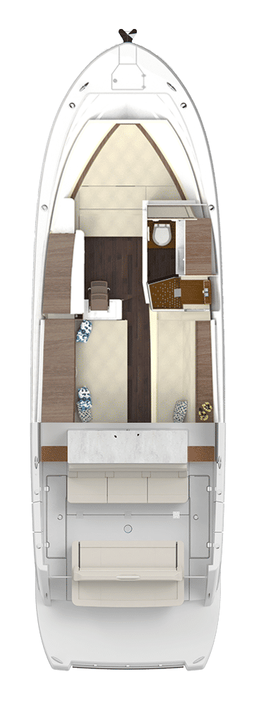 Układ kabiny modelu Regal 38 SURF.