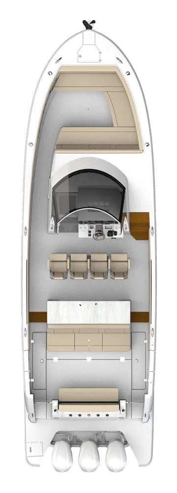 Układ kokpitu modelu Regal 38 SAV.