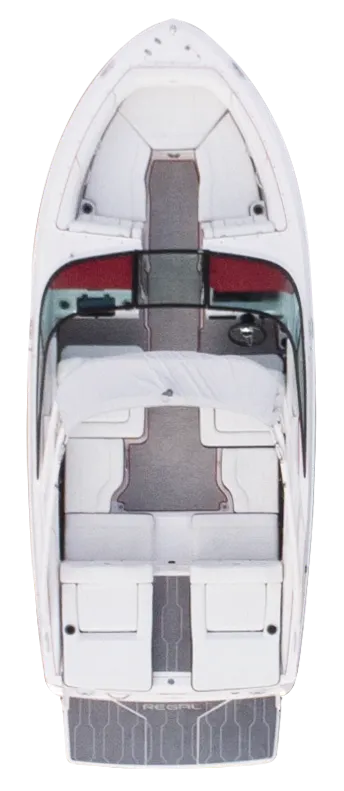 Rzut z góry układu pokładu Regal LS2 Surf.