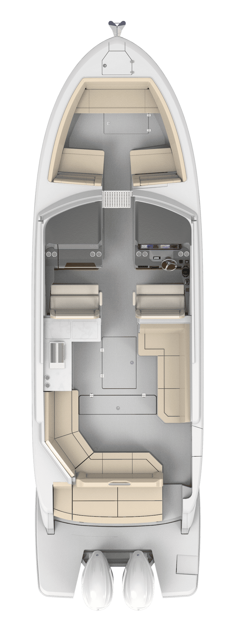 Plan układu pokładu modelu Regal LX36.