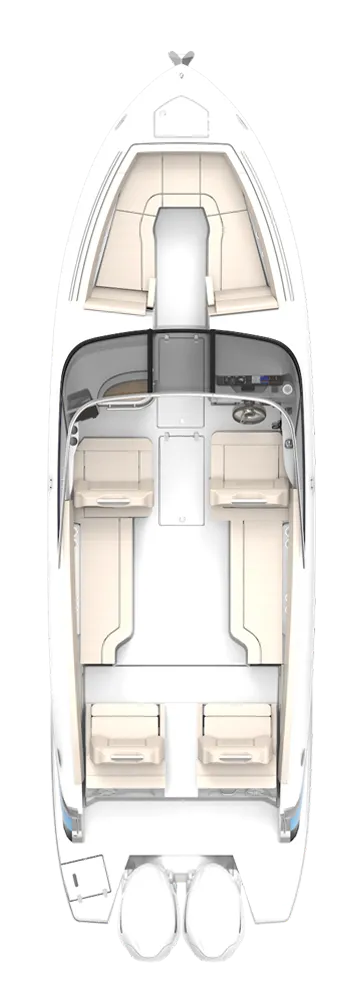 Rzut układu kokpitu modelu LX9.