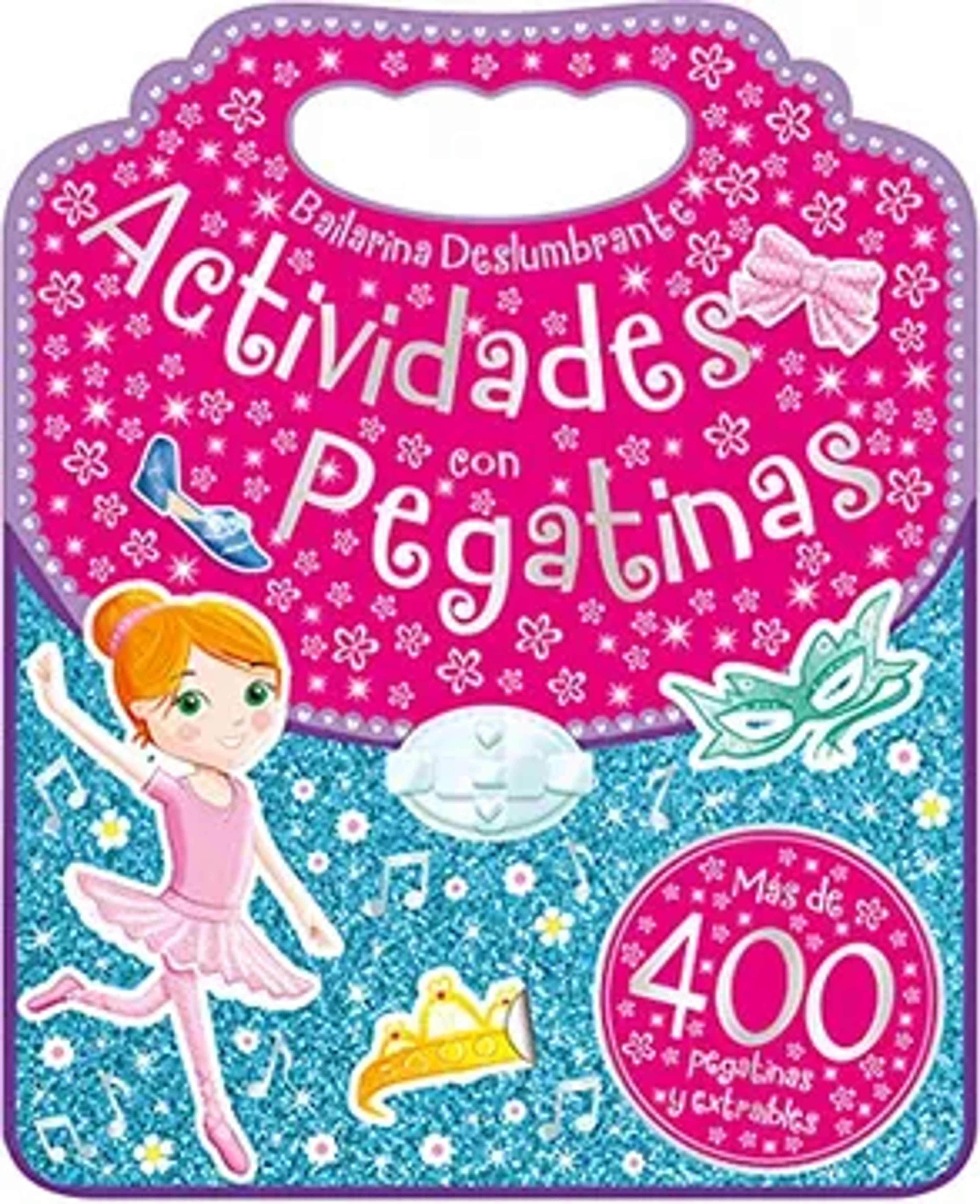 Bailarina deslumbrante . Actividades con pegatinas