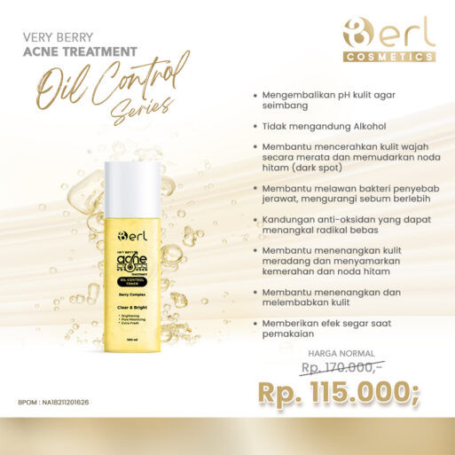 B Erl Very Berry Acne Treatment Oil Control Toner