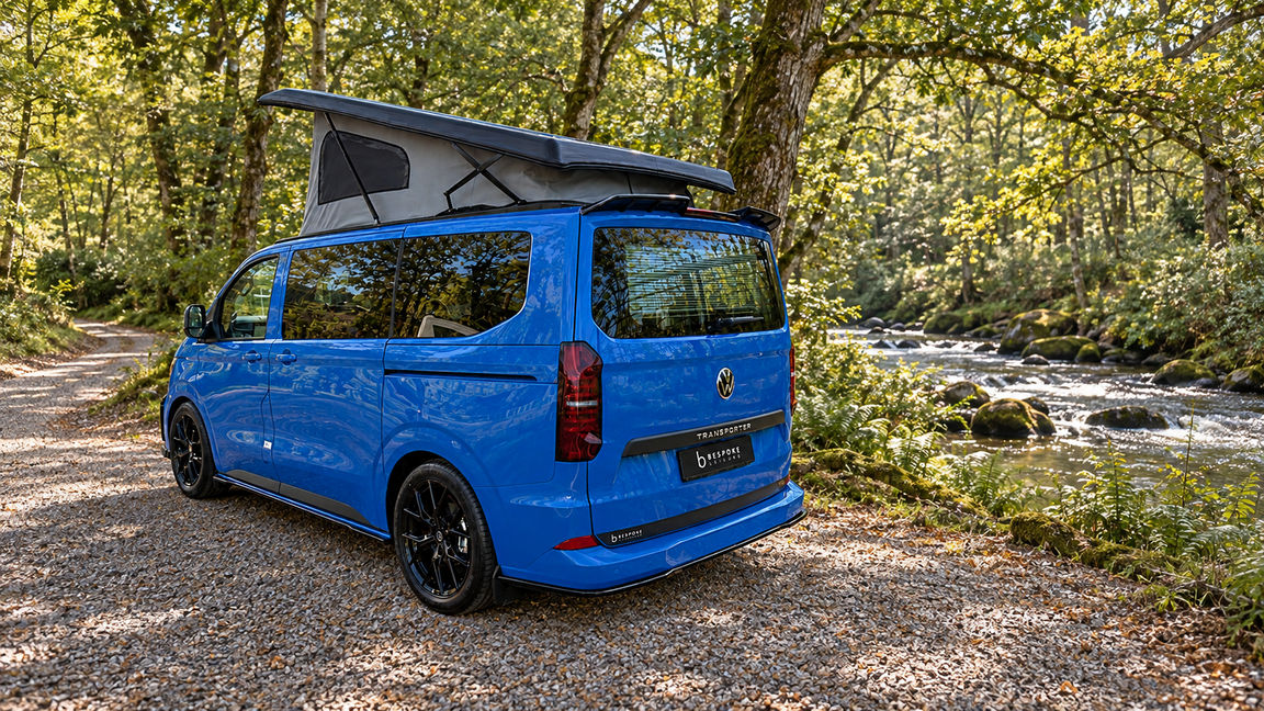 Explore Hybrid 4 base campervan forest scene