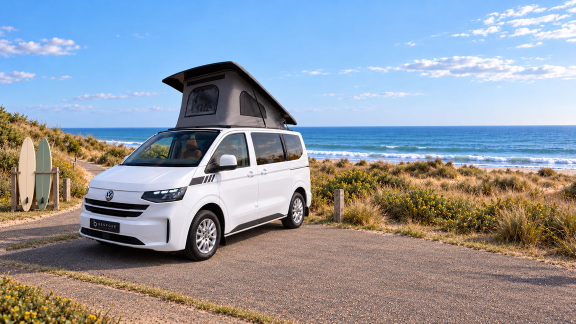 Explore 4 base campervan coastal scene
