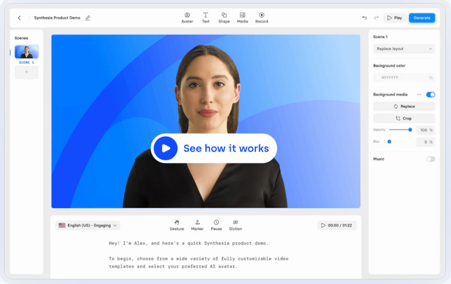 Synthesia.io The Complete AIPowered Video Creator