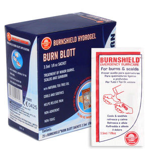 Burnshield Box of 25 1/8 Oz (3.5 ML) Burn Gel Sache Packets