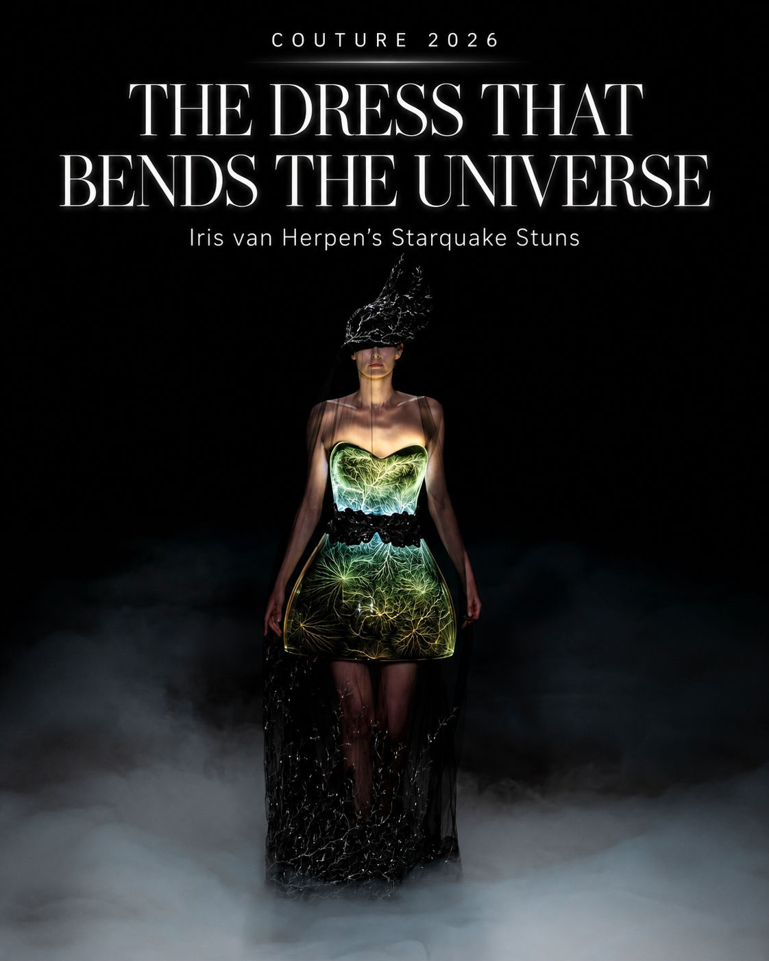 Iris van Herpen Starquake sculptural dress detail