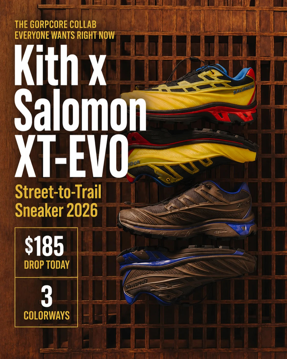 Kith x Salomon XT-EVO Drops Today: The Ultimate Street-to-Trail Sneaker