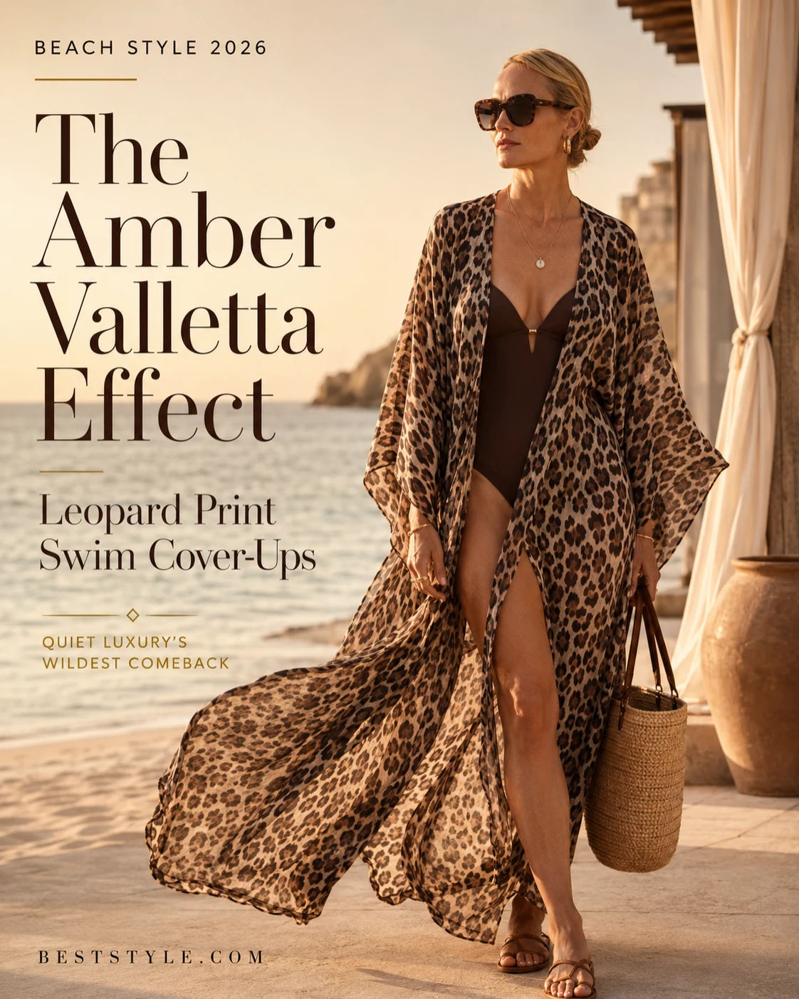 The Amber Valletta Effect: Why Leopard Print is Today's Ultimate Swim Cover-Up