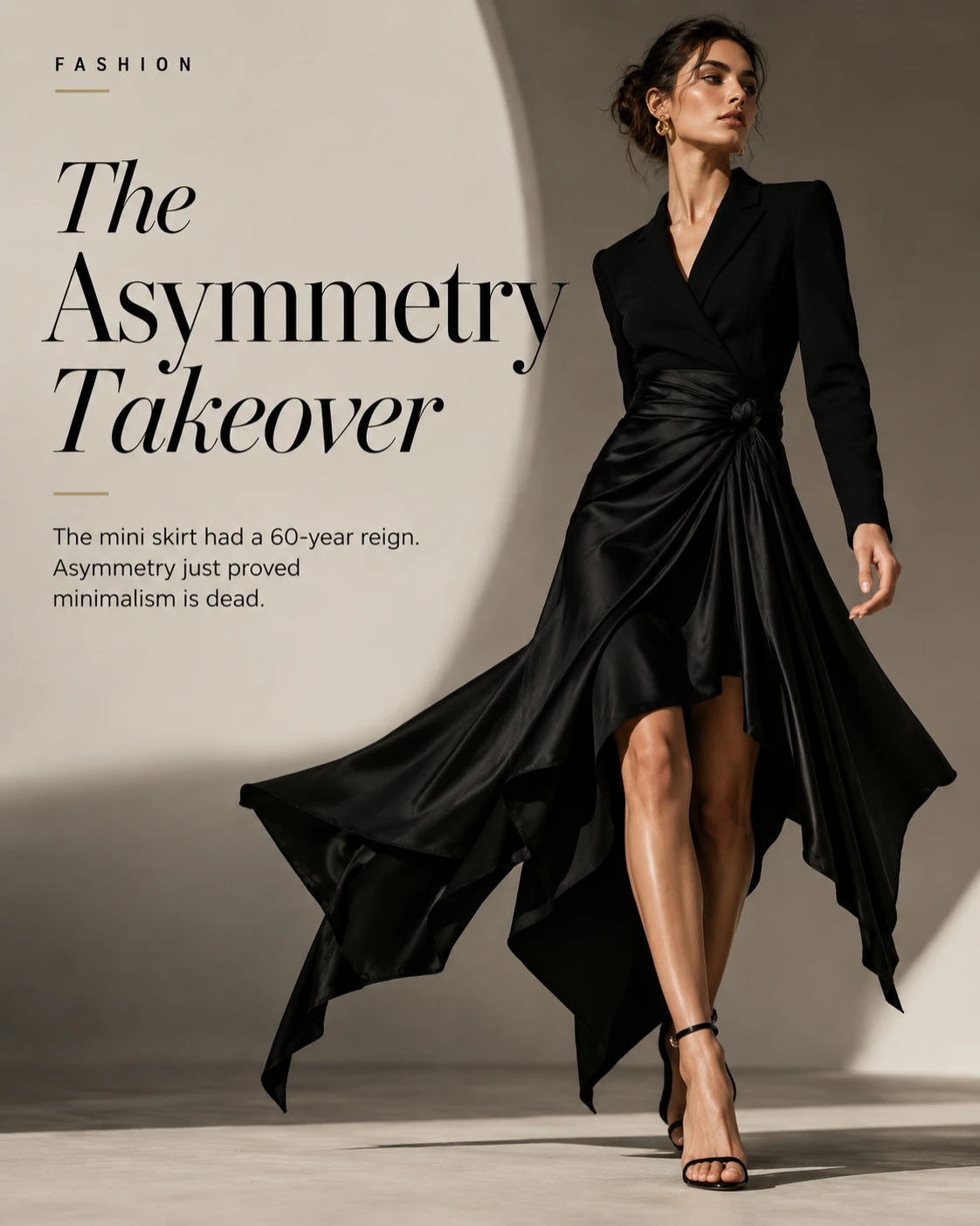 Uneven Geometry: Handkerchief and Sash Skirts Are Replacing Denim Minis This Week