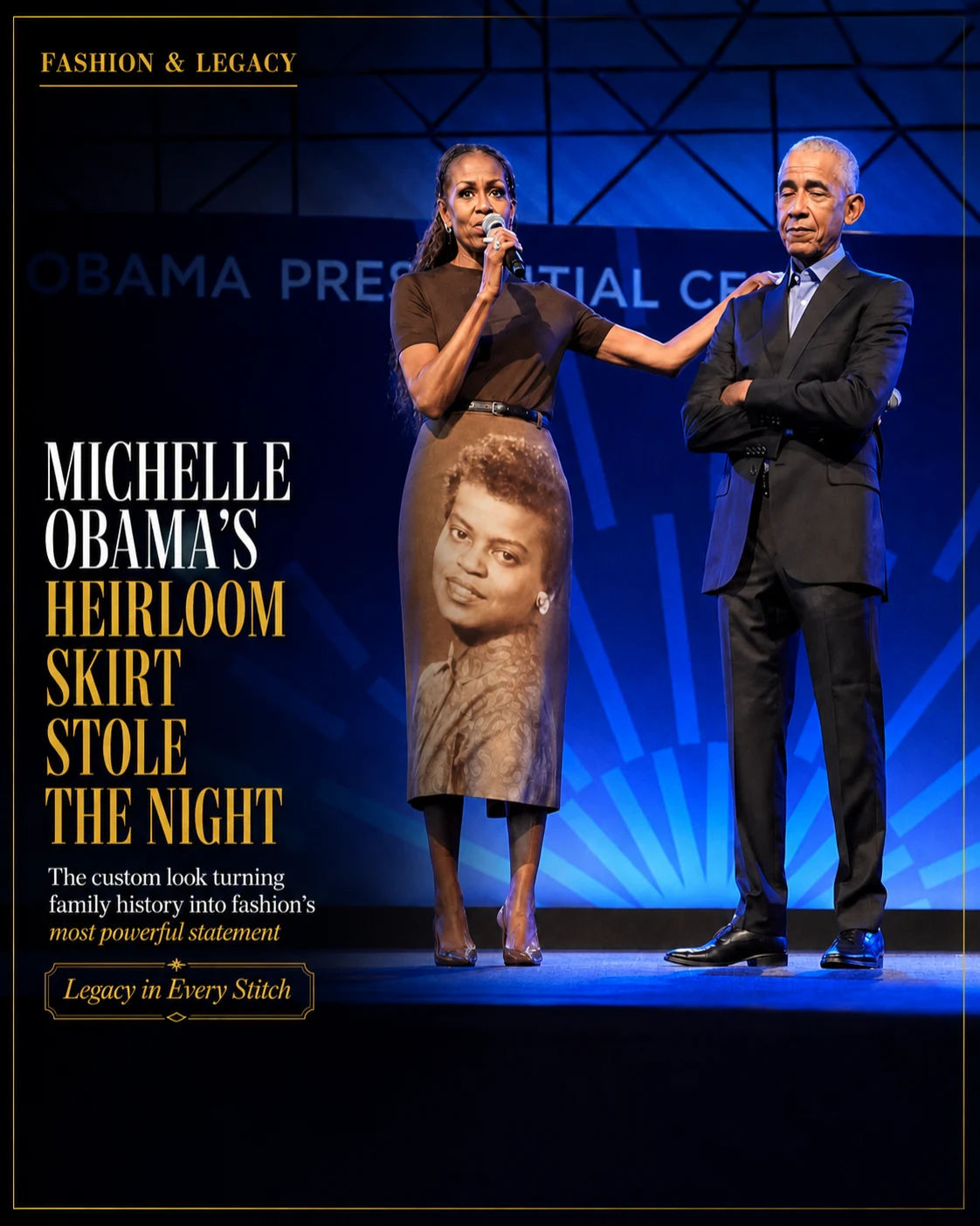Michelle Obama’s Custom 'Heirloom Skirt' Just Set a New Standard for Emotional Dressing