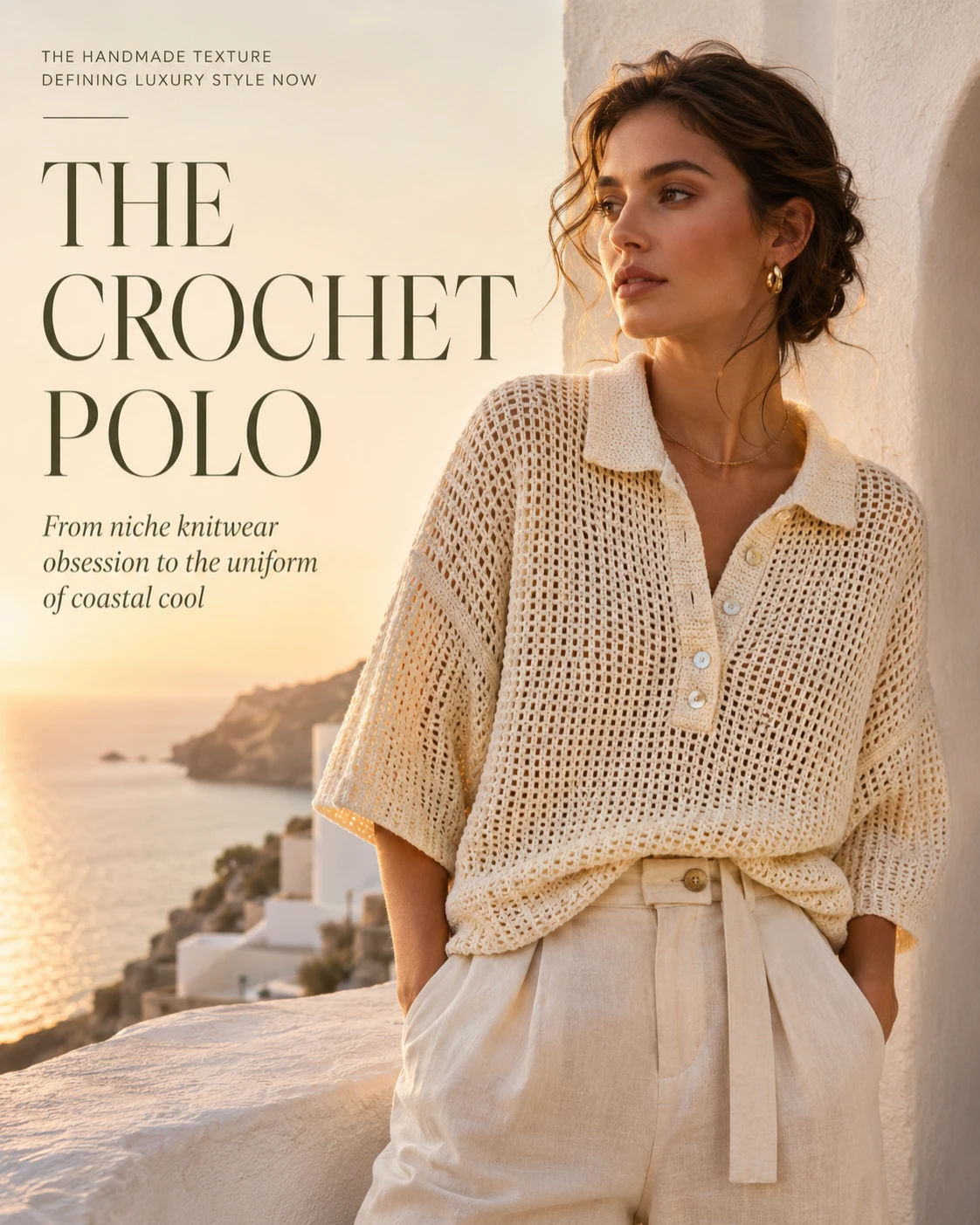 The 'Seaside Sunset' Uniform: Crochet Polos Dominate Coastal FYPs Today