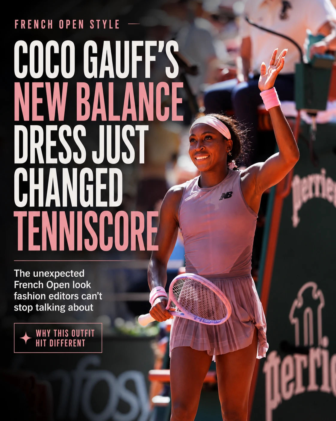Coco Gauff’s Layered New Balance Dress Just Reset Tenniscore at the French Open
