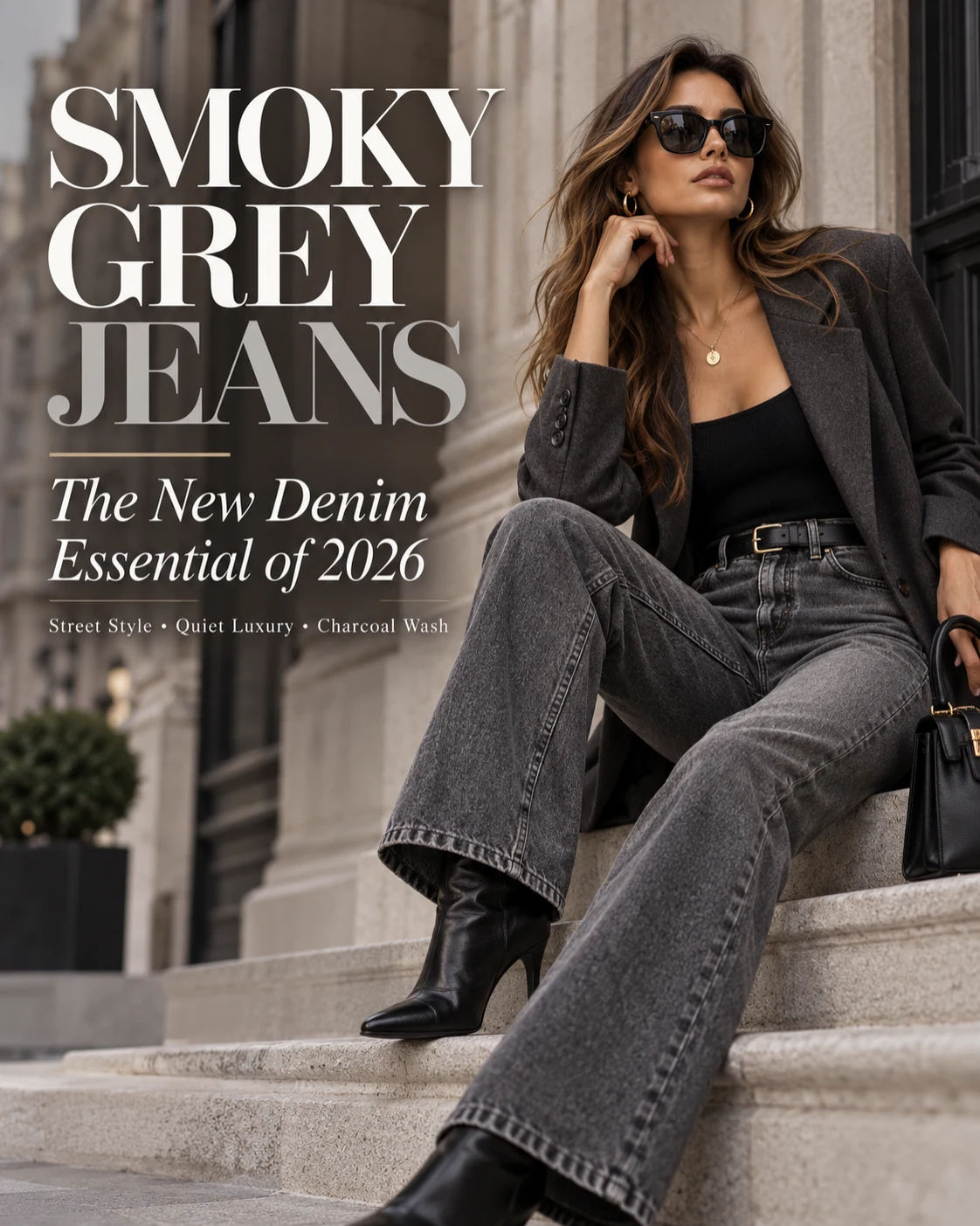 Smoky Grey Jeans Trend 2026: The Washed Charcoal Denim Replacing Blue Jeans