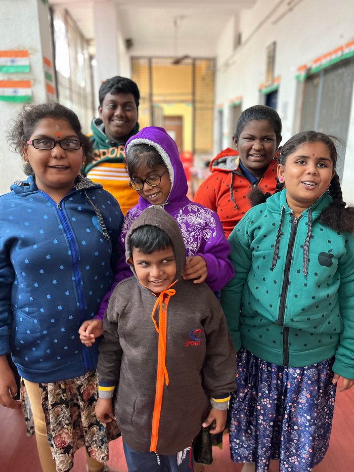 Children at a partner learning centre in East Godavari, supported by a BeyonDonor education campaign.