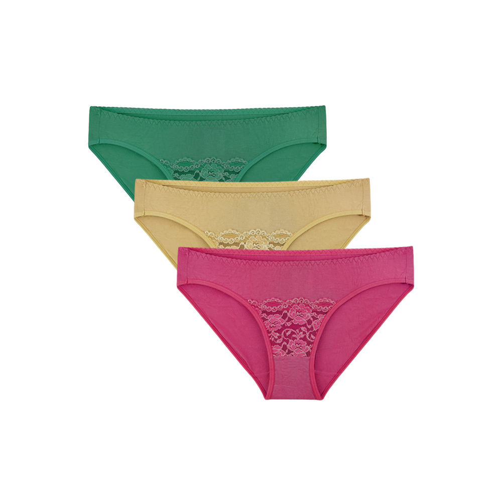 Bodycare Pack Of 3 100 Cotton Printed High Cut Panty-1420, 1420