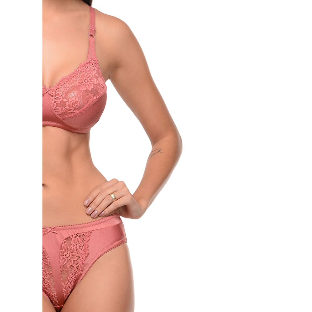 Bodycare Bridal Dark Pink color Bra & Panty Set in Nylon Elastane