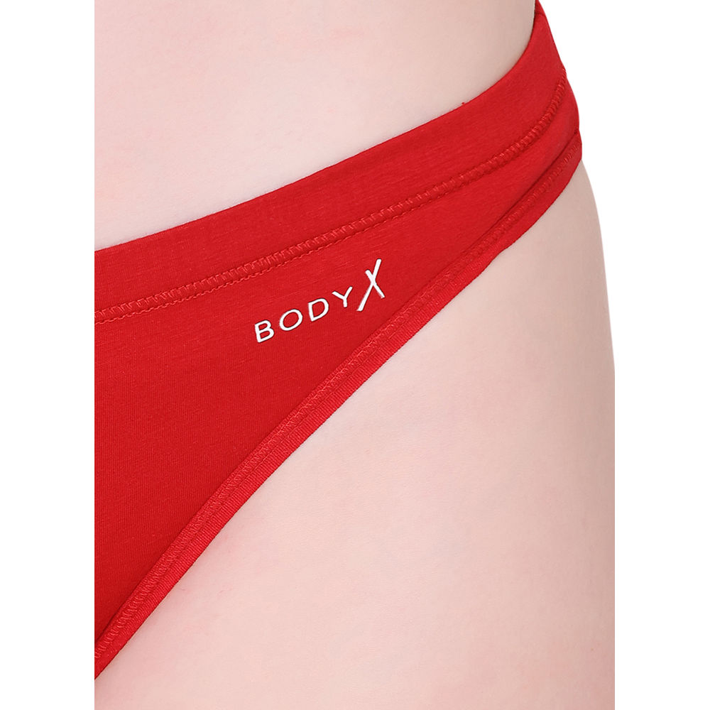 BodyX womens combed cotton spandex multi solid bikini premium bikini panty  BX508-pack of 3