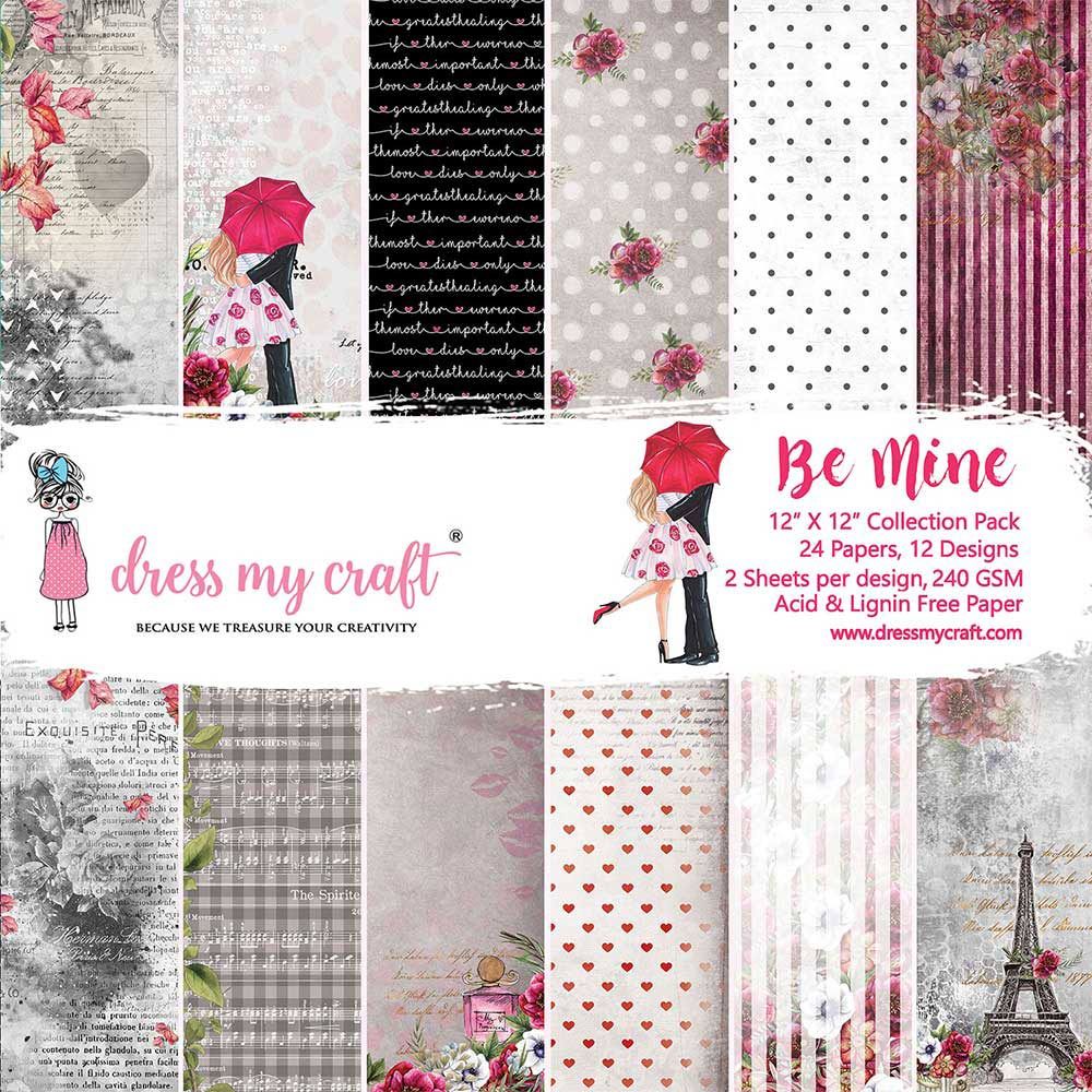 Download Be Mine 12x12 Paper Pad Dmcp2553 Dress My Craft