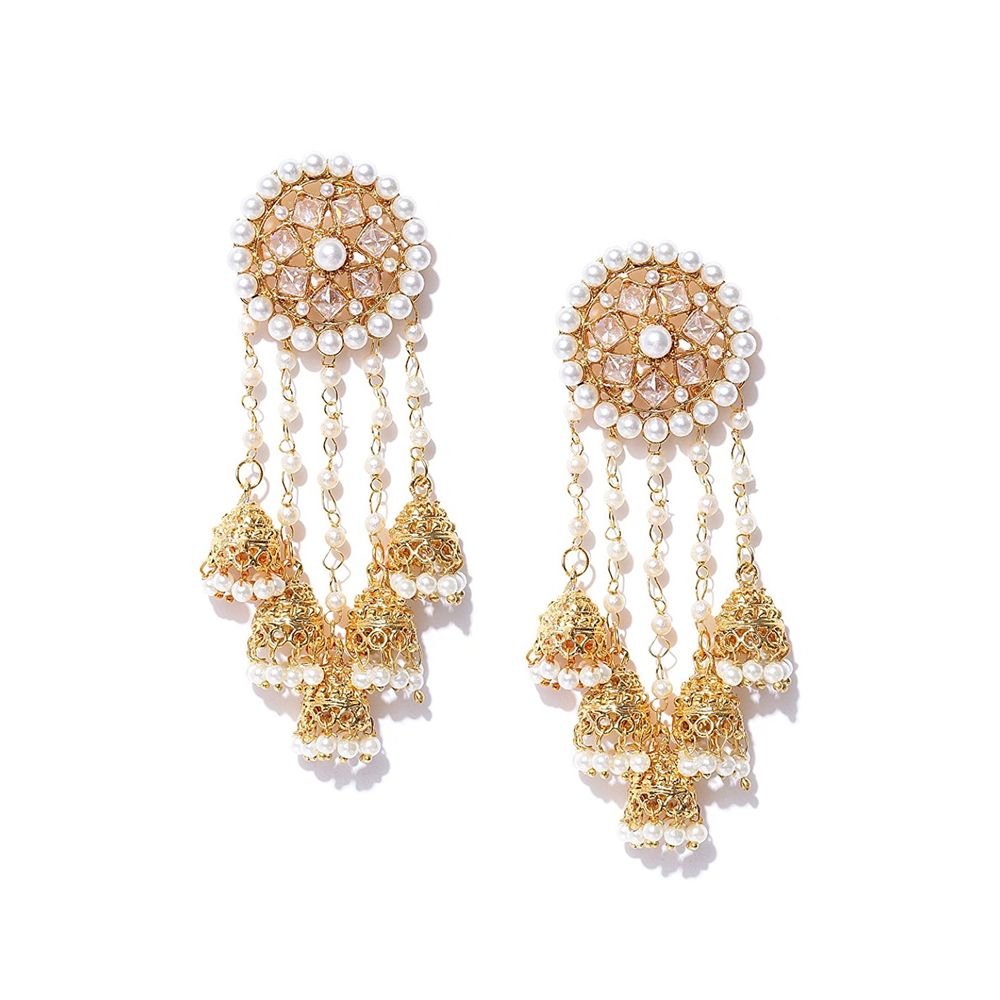 YouBella Jewellery Gold Plated Pearl JhumkaJhumki Earrings for Women  Traditional Earrings for Girls  Amazonin Fashion