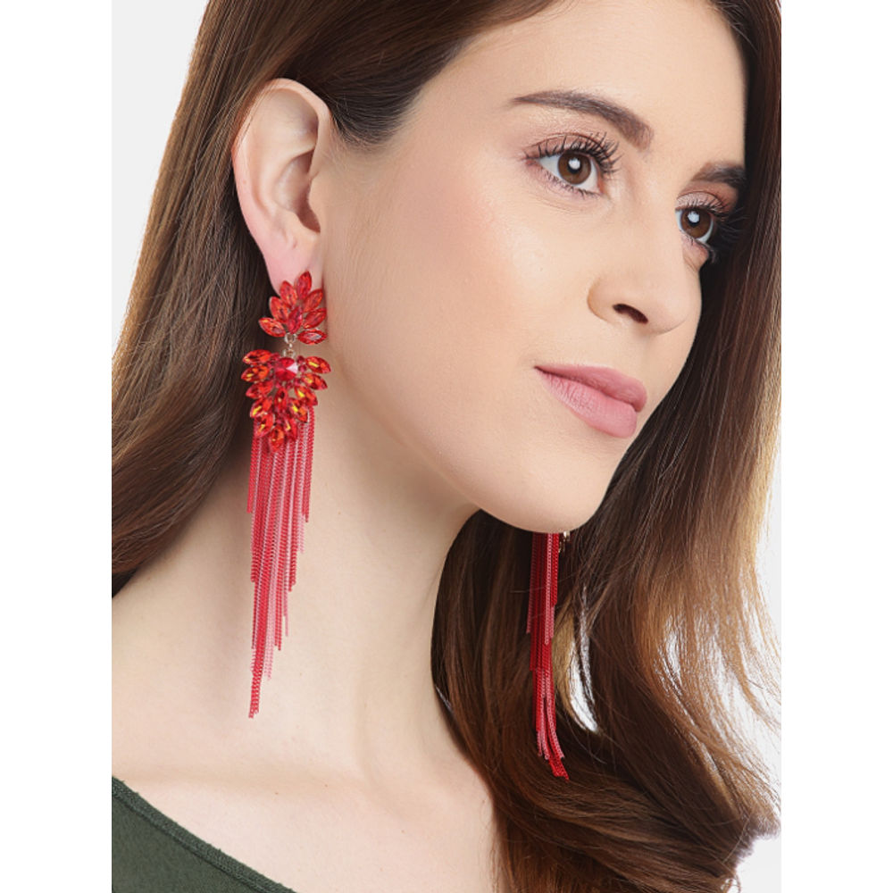 best makeup beauty mommy blog of india: DarcusTori Round Red Ruby Stud  Earrings Review