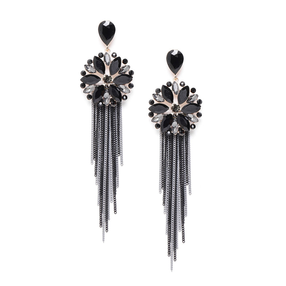 Tearney Earrings in Black, Groovy's