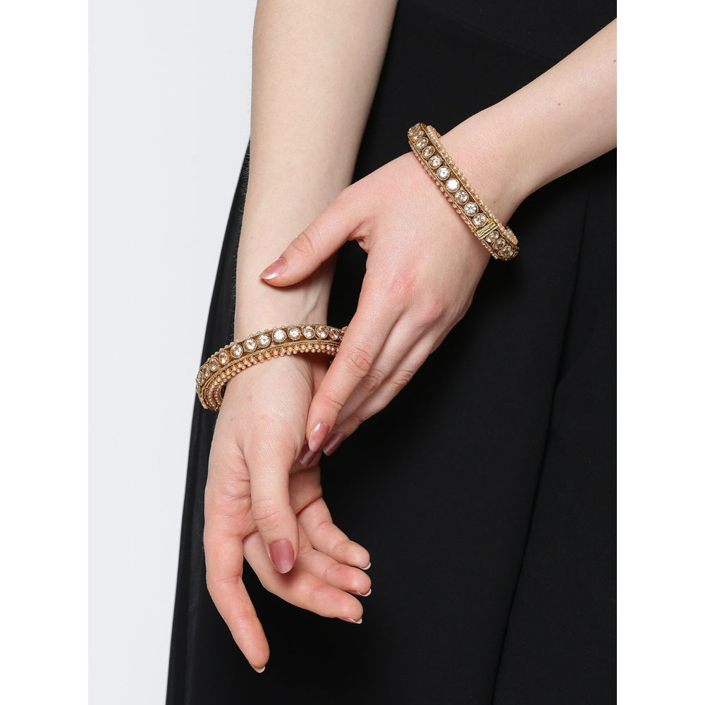 Buy Chiara Bracelet Set of 3  22kt Gold Plated Bracelet by Zohra