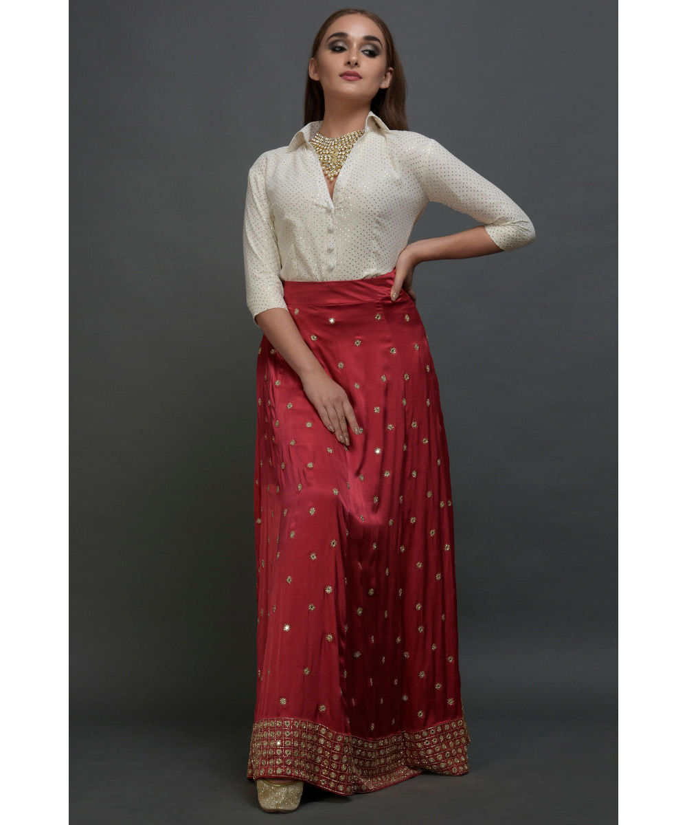 Zardozi Hand Embroidered Lehenga Skirt