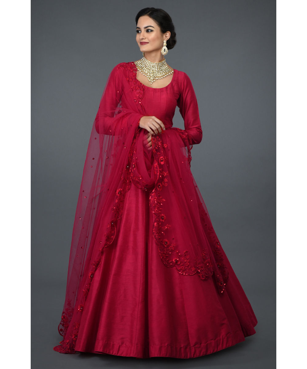 Beads Hand Embroidered Anarkali Gown