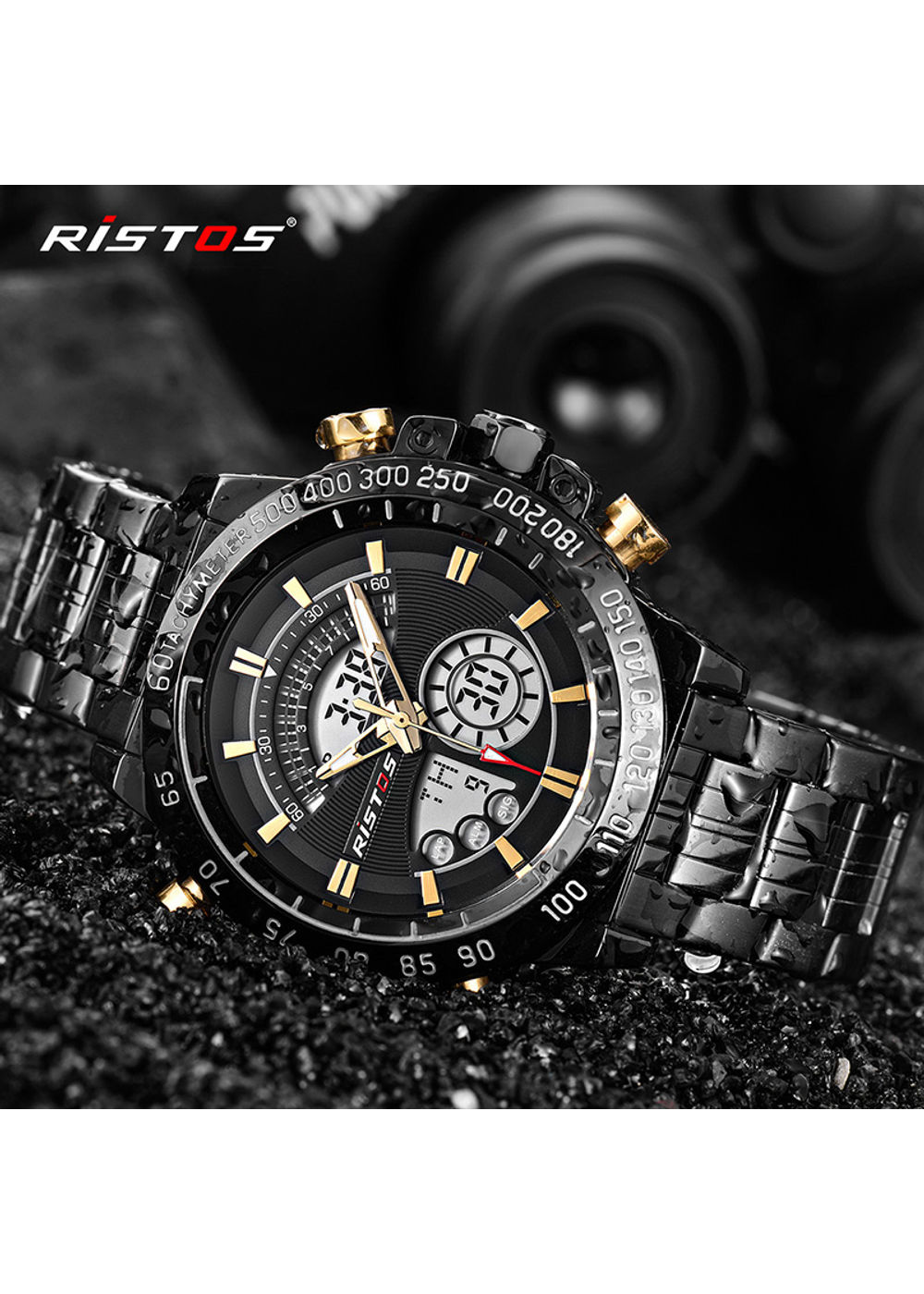 Ristos Chronograph Multifunction Men's Sport Stainless Steel Watches Analog  Fashion Wristwatch Relojes Masculino Military 9339 - AliExpress