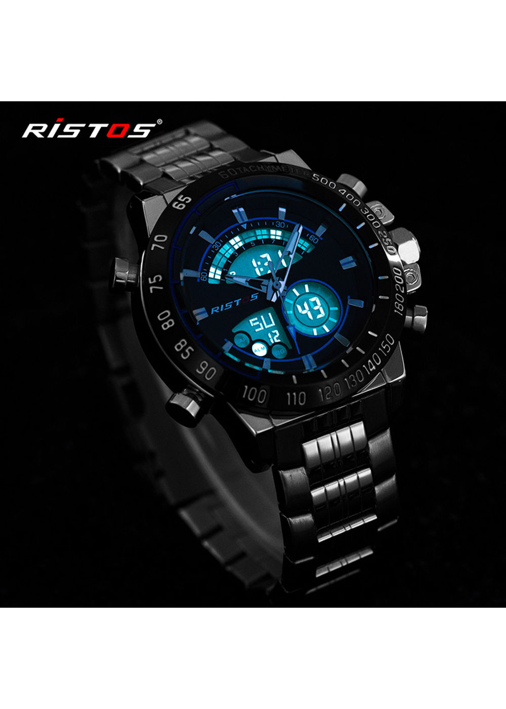 Ristos 9445 Fashion Quality Gold Wrist Quartz Mens Sports Watch Waterproof  - AliExpress
