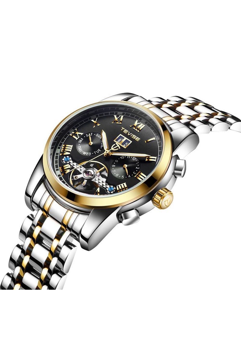 TEVISE Men Automatic Mechanical Watch Analog Chronograph Business Wrist  Watch 30M Waterproof Luminous Dial Moon Phase Dress Watch : Buy Online at  Best Price in KSA - Souq is now Amazon.sa: Fashion