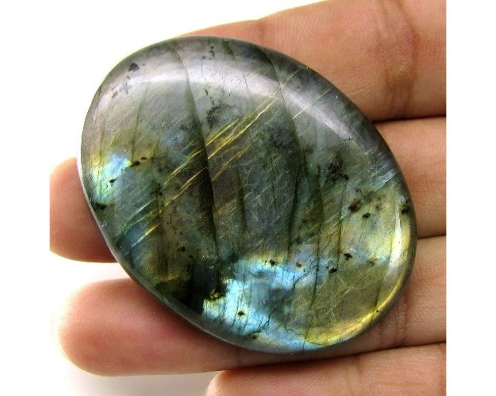 36x56x7.5 mm Code MW5564 Supreme Natural A-One Quality Multi Labradorite Oval Cabochon Gemstone For Making A Beautiful Pendant