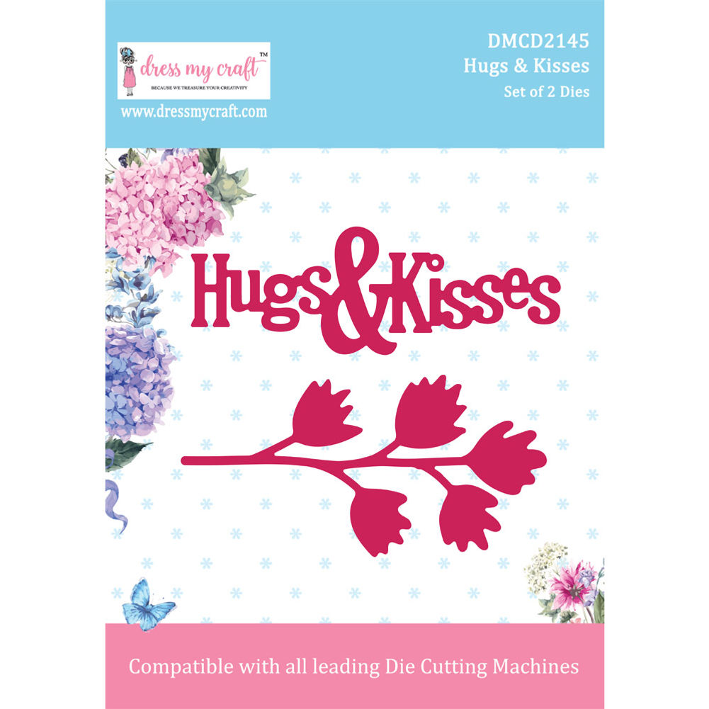 Hugs Kisses - Die | Dmcd2145 | Dress My Craft