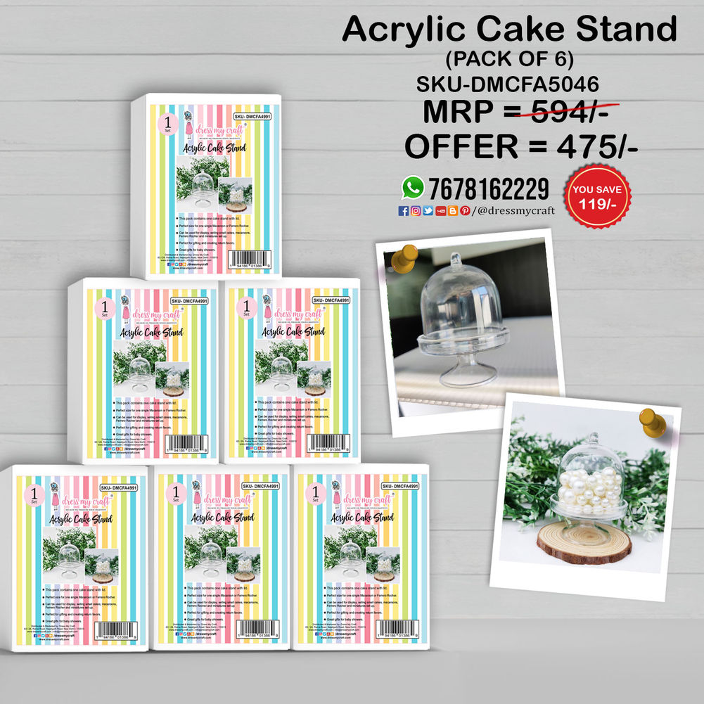 Buy 7 Tier Wedding Party Cupcake and Dessert Tower - Clear Acrylic Cake  Stand (Round, Clear) Online at Low Prices in India - Amazon.in