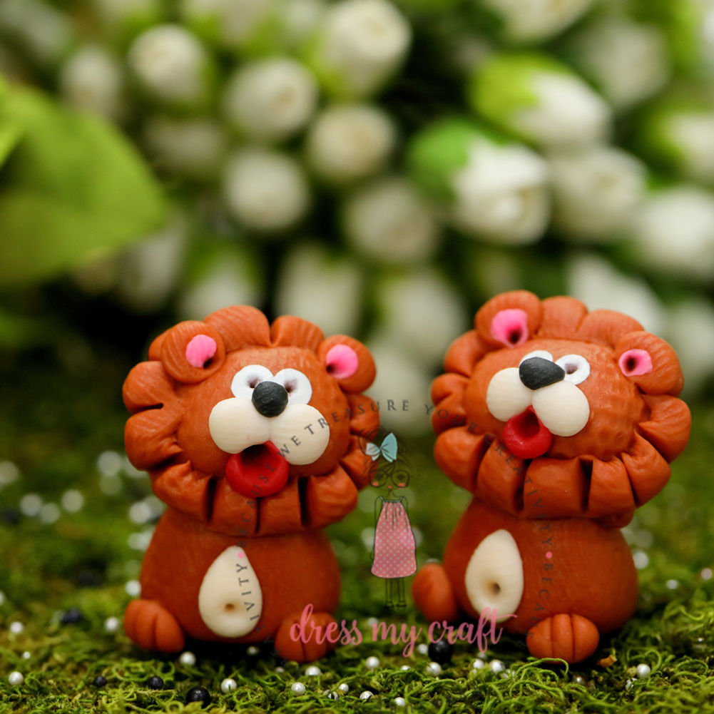 A lion, soft clay art  Clay art, Clay diy projects, Clay figures