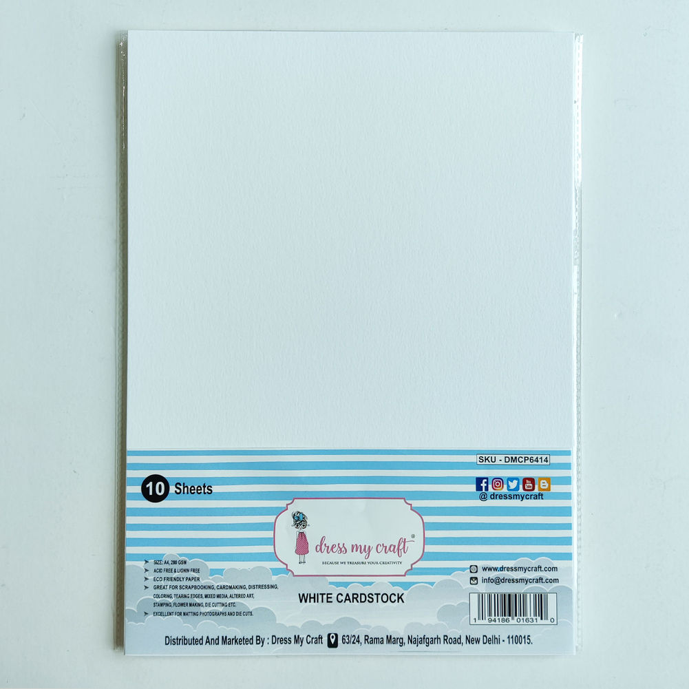 White Cardstock - A4 Size - 280 Gsm, Dmcp6414