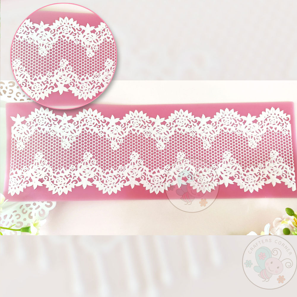 Delicate Lace - Fondant Lace Mould, Flm3063p