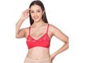 Bodycare polycotton wirefree adjustable straps designer net cup non padded bra-1535CO