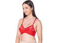 Bodycare polycotton wirefree adjustable straps designer net cup non padded bra-1535RE