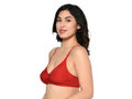 Bodycare Seamed, Non Padded Bra-1567-Red