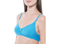 Perfect Coverage Bra-1575-Firozi with free transparent strap